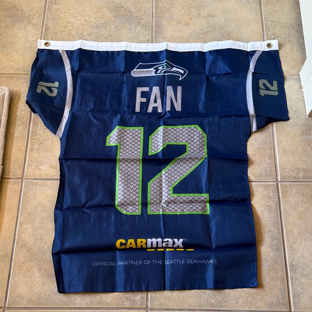 Seattle Seahawks Blue Fan Flag